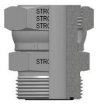 30.30.36. Adaptador Macho Asiento Plano - Hembra G. A. Plano