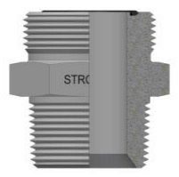 30.10.30. Adaptador Macho NPT - Macho Asiento Plano