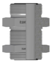 30.30.35. Adaptador Pasamuro Macho Asiento Plano - Macho Asiento Plano