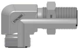 32.30.35. Adaptador a 90° Pasamuro Macho Asiento Plano - Macho Asiento Plano