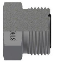32.21.30. Adaptador a 90° Macho O´ring Boss - Macho A. Plano