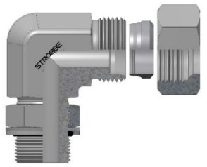 32.70.51. Adaptador a 90° Tubo DKL - Macho BSPO