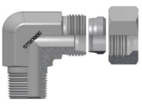 32.72.10. Adaptador a 90° Tubo DKS - Macho NPT